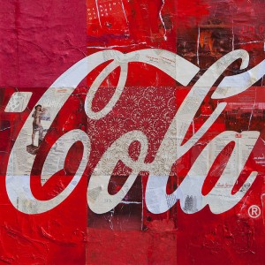 Coca Cola<br>Mixed media<br>48x48