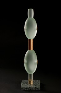 Axis 5 <br> Glass, Mixed media <br> 24.5 x 4.25 inches