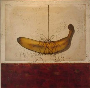 Suspended banana