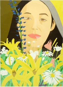 Ada With Flowers<br>
Screenprint with color<br>
48 x 36 inches